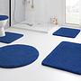 Relax Badteppich Rund Blau 100 x 100 cm 2