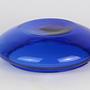 Vintage Kugel Vase Glas Blau 1990er Jahre 1