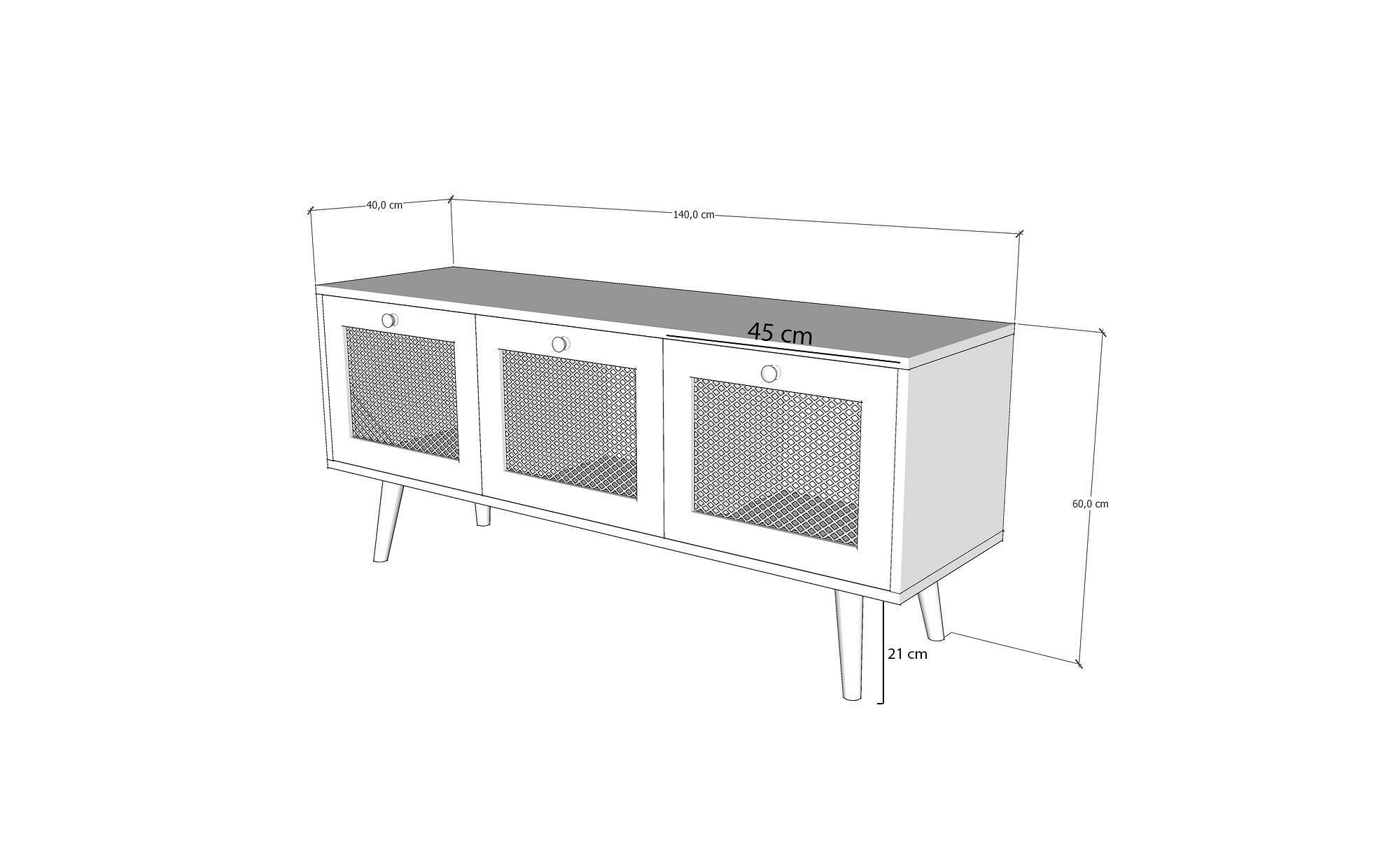 Likya 140 Lowboard Holzfurnier 5
