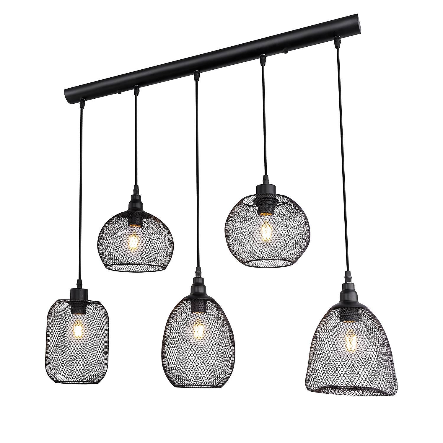 Anya Pendelleuchte Eisen Schwarz 1