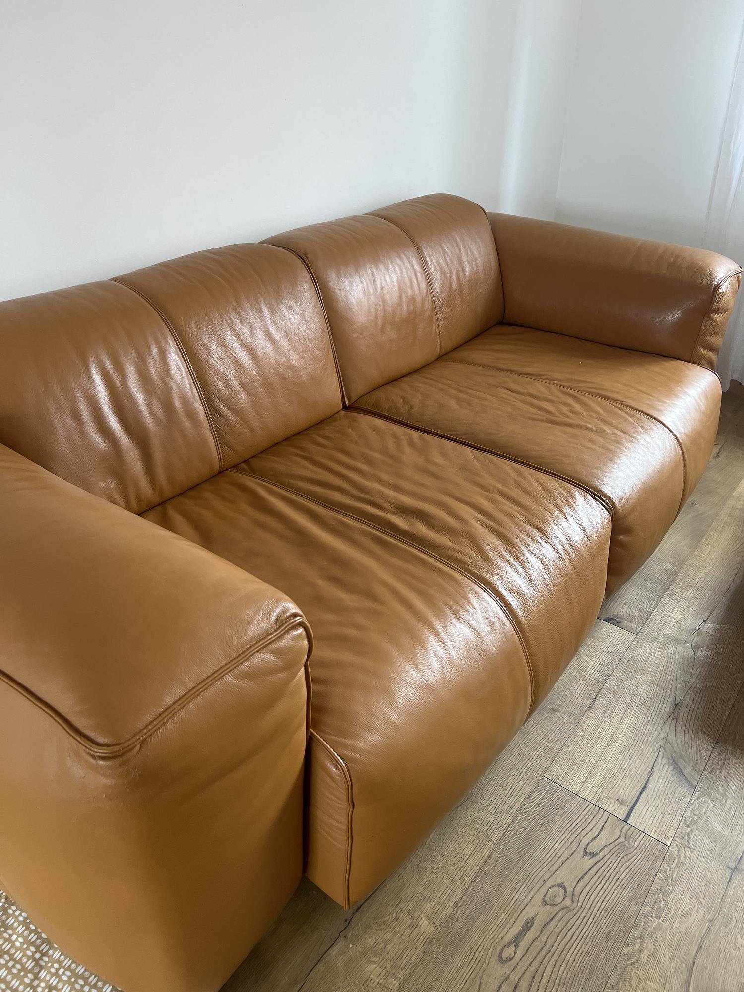 Hudson Sofa Leather Brown 1