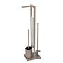 Rivalta toilet brush set steel polypropylene taupe 1