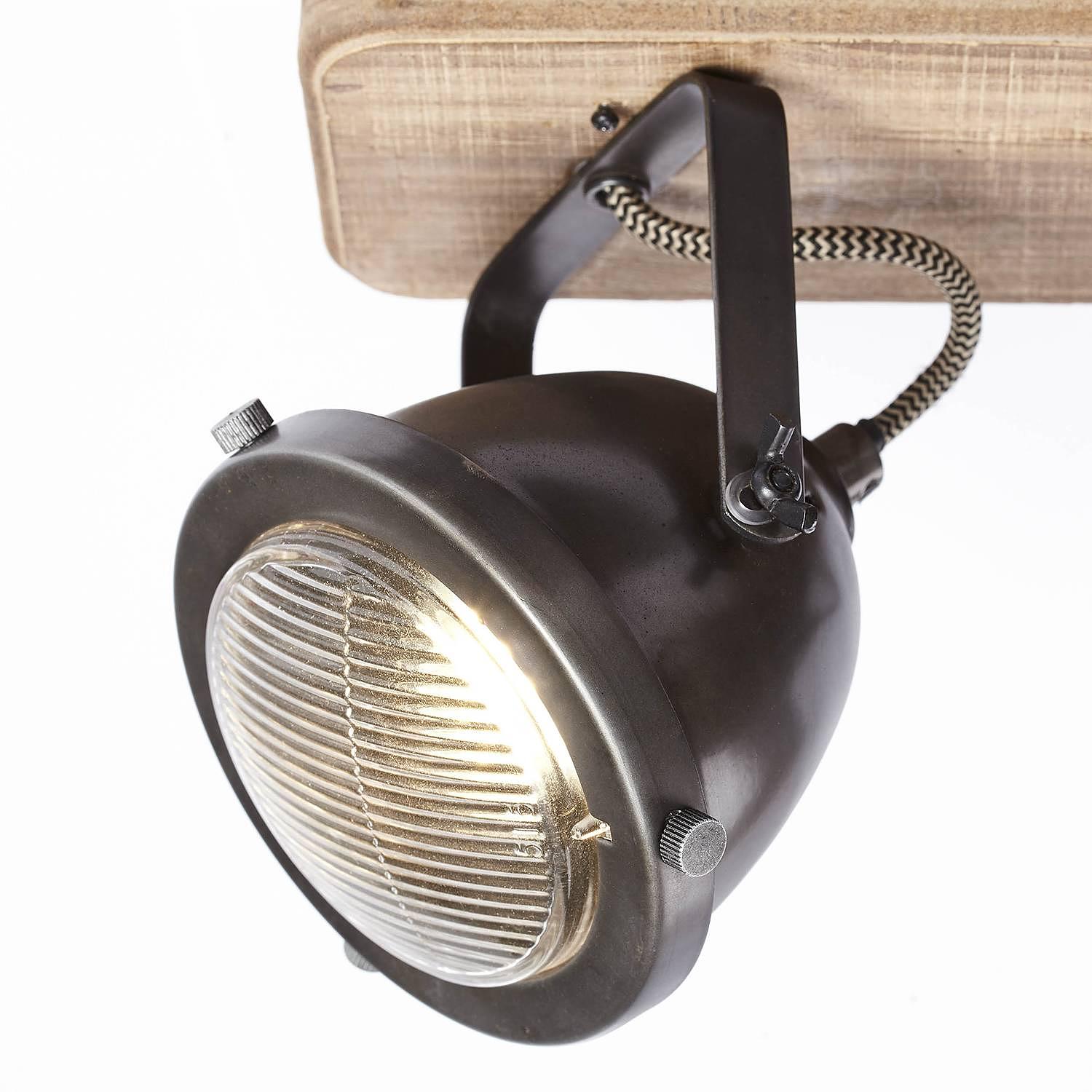 Ceiling light Carmen 3-light Wood Steel 3