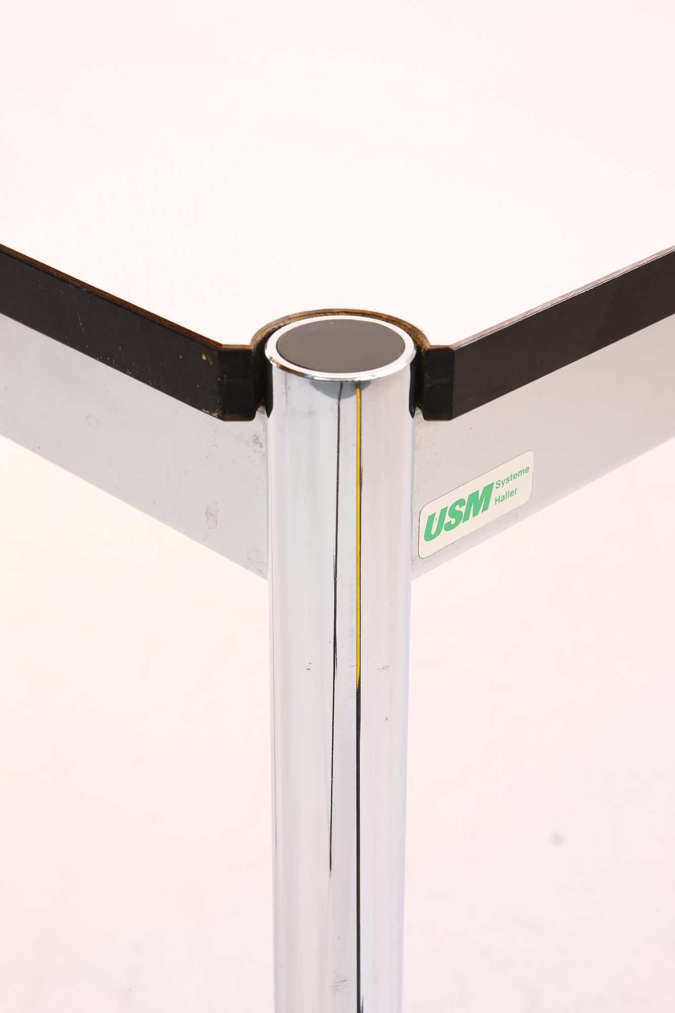 Schreibtisch mit Schiebeschublade Silber 2