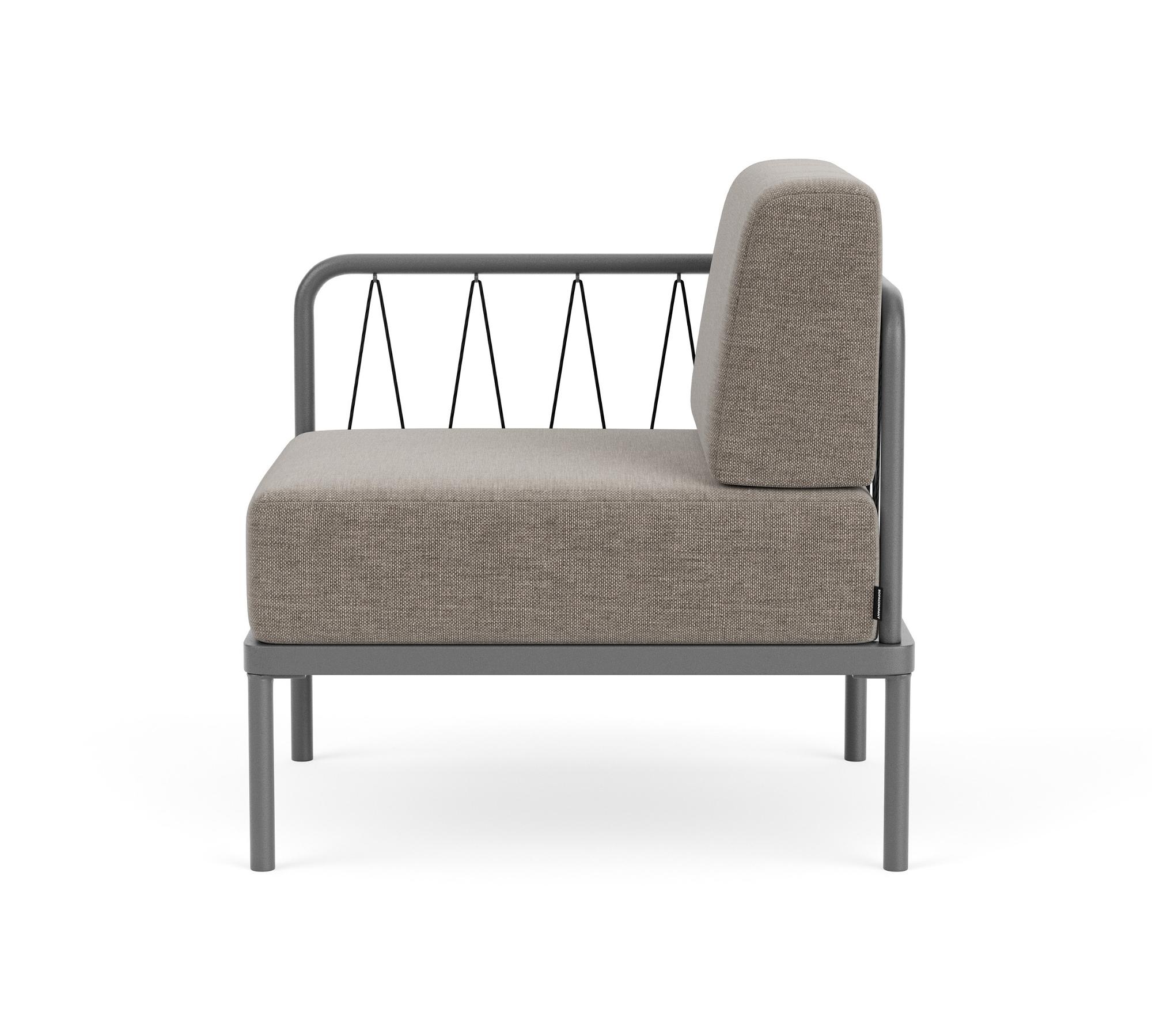 Hadley Outdoor 1-Seater Module Left Sesame 2