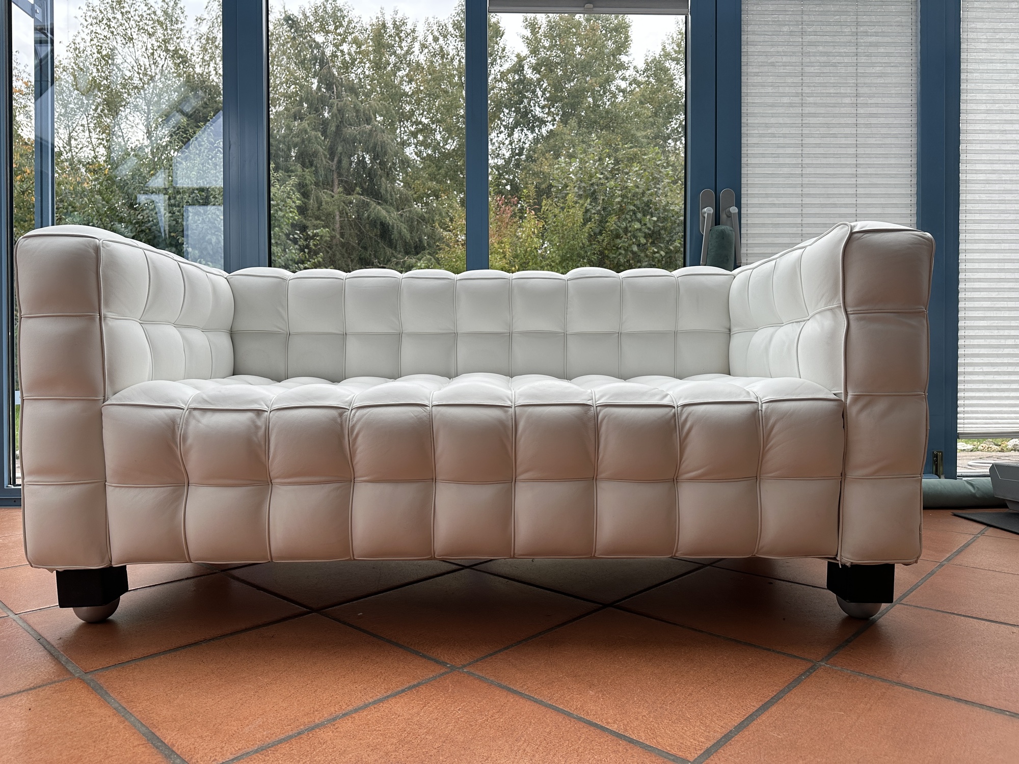 Kubus Sofa Leder Weiß 4