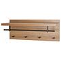 Wall coat rack Dunnet 75 cm Oak Decor Black 0