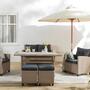 Outdoor Loungesessel Polyrattan Beige 7