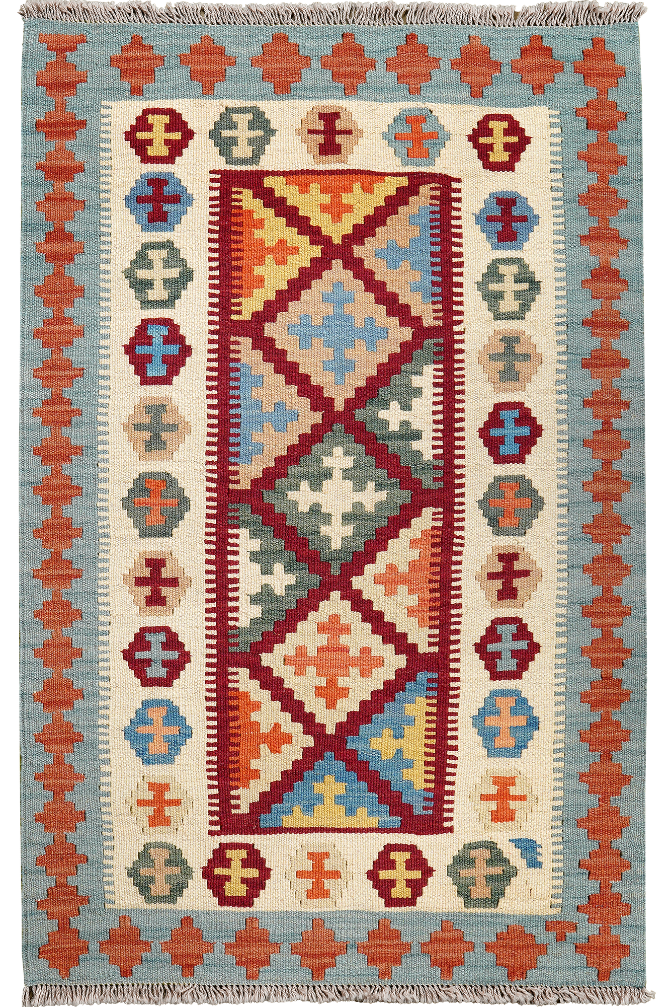Kilim Gashgai Teppich Mehrfarbig 0