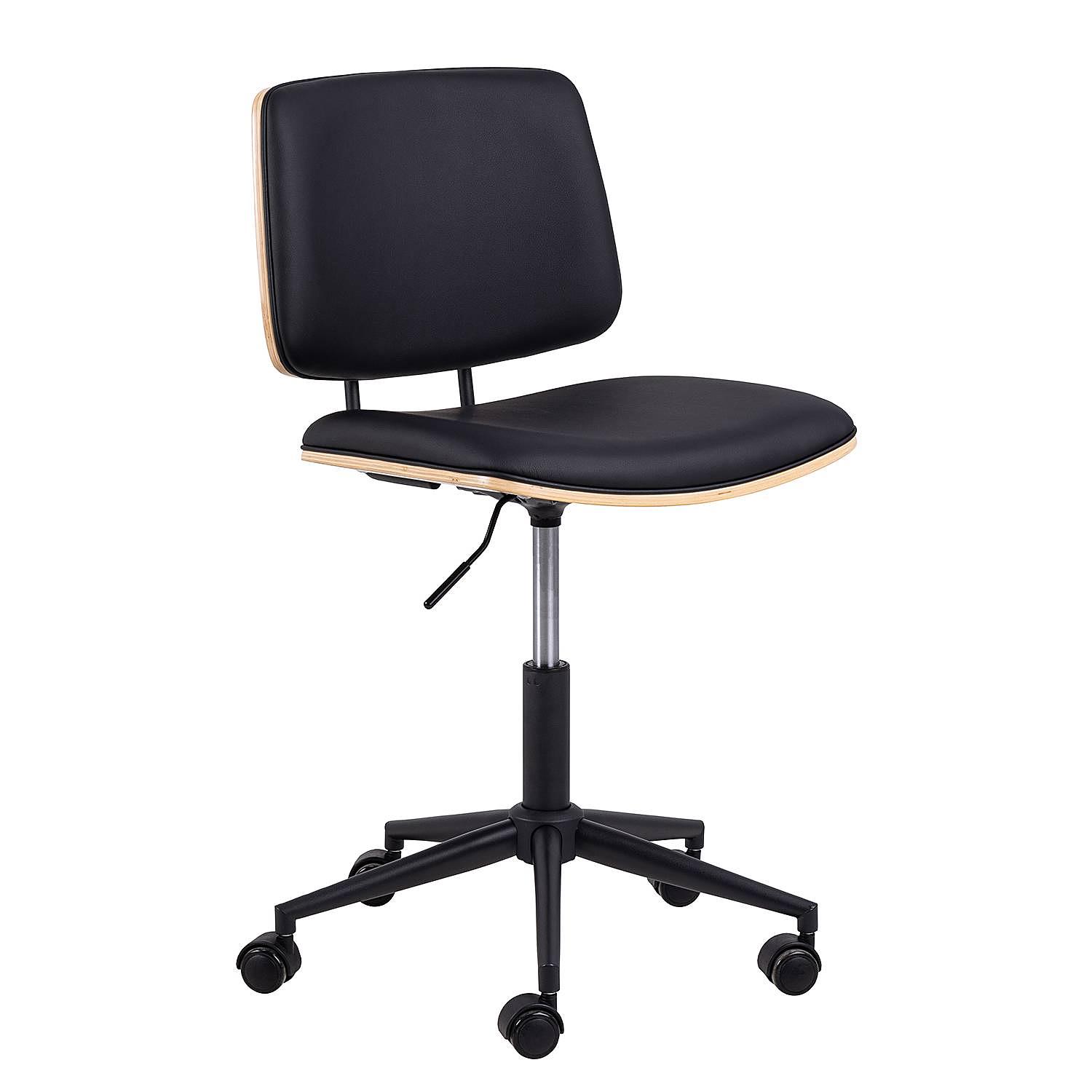 Office Swivel Chair Shedd Oak Veneer Black 0