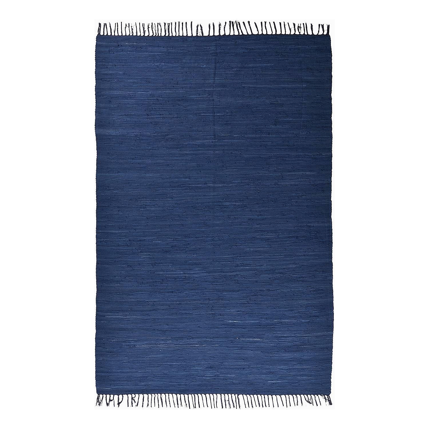Happy Teppich Baumwolle Blau  1