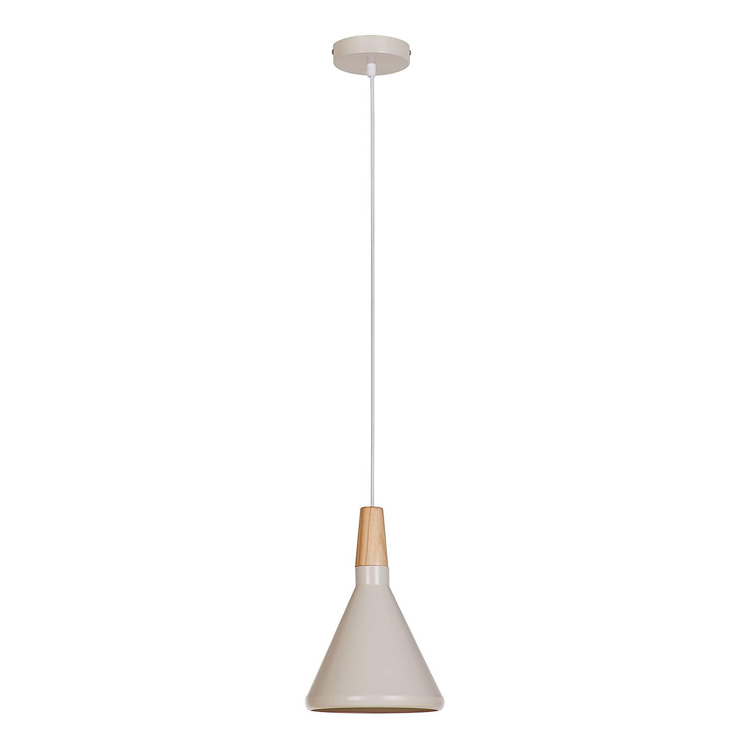 Pendant light SCANDICE 1-Light Iron Pine wood 4