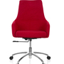 Bürostuhl Stoffbezug Rot 8