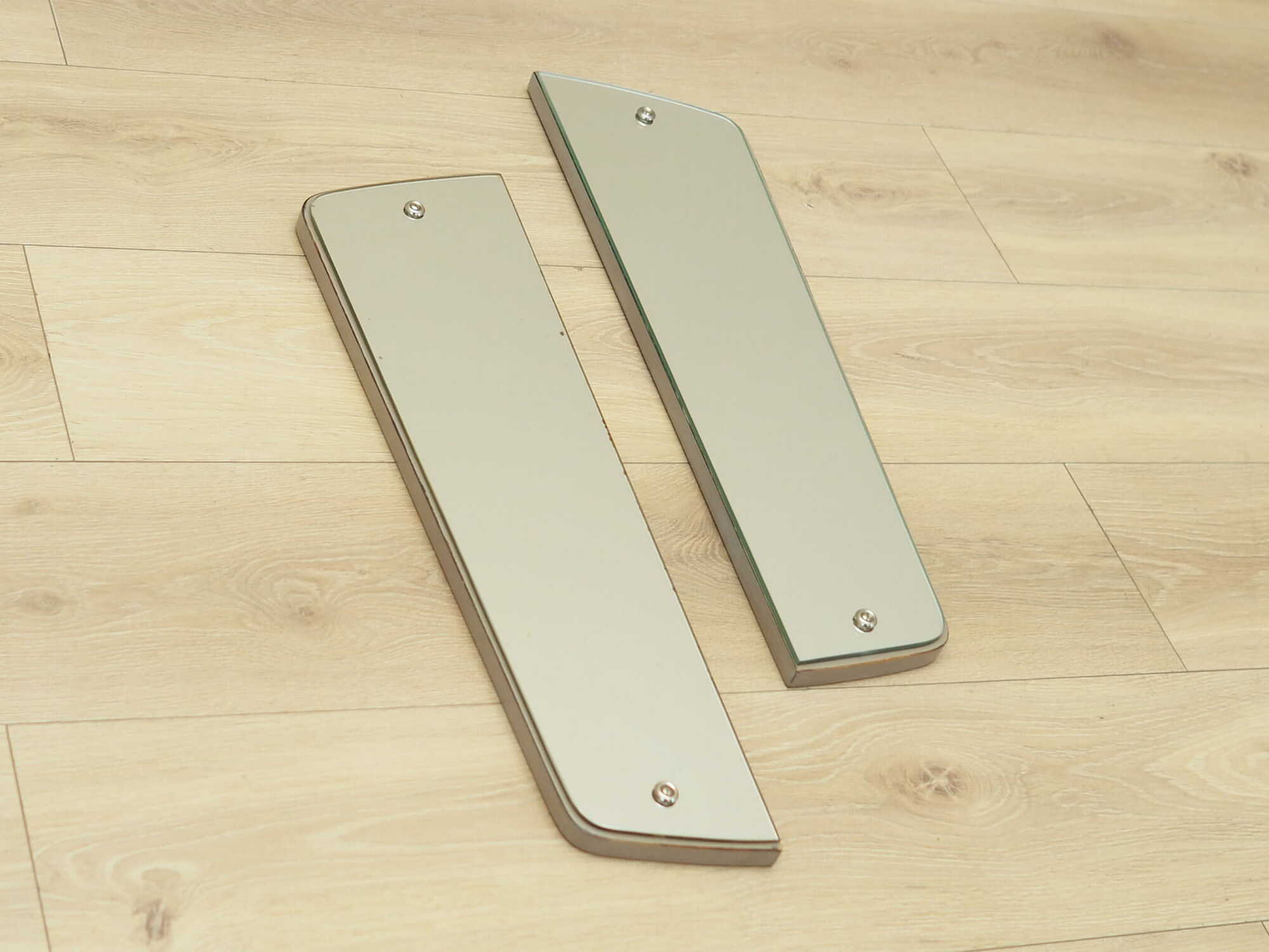 2x Mirror Wood Grey 1960s 3
