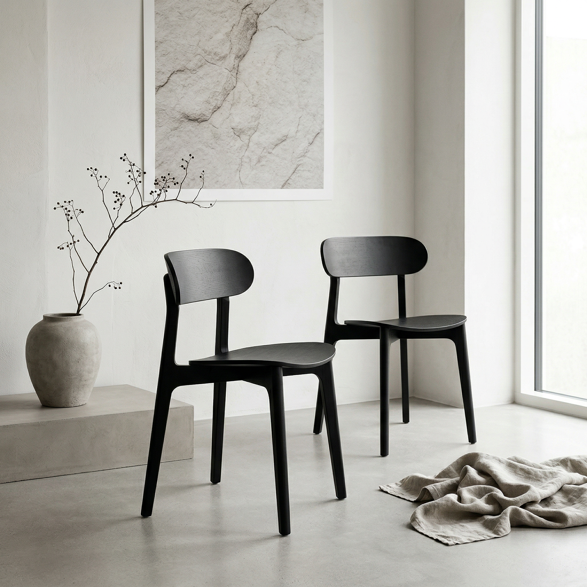 2x Gem Chair Wood Black 0