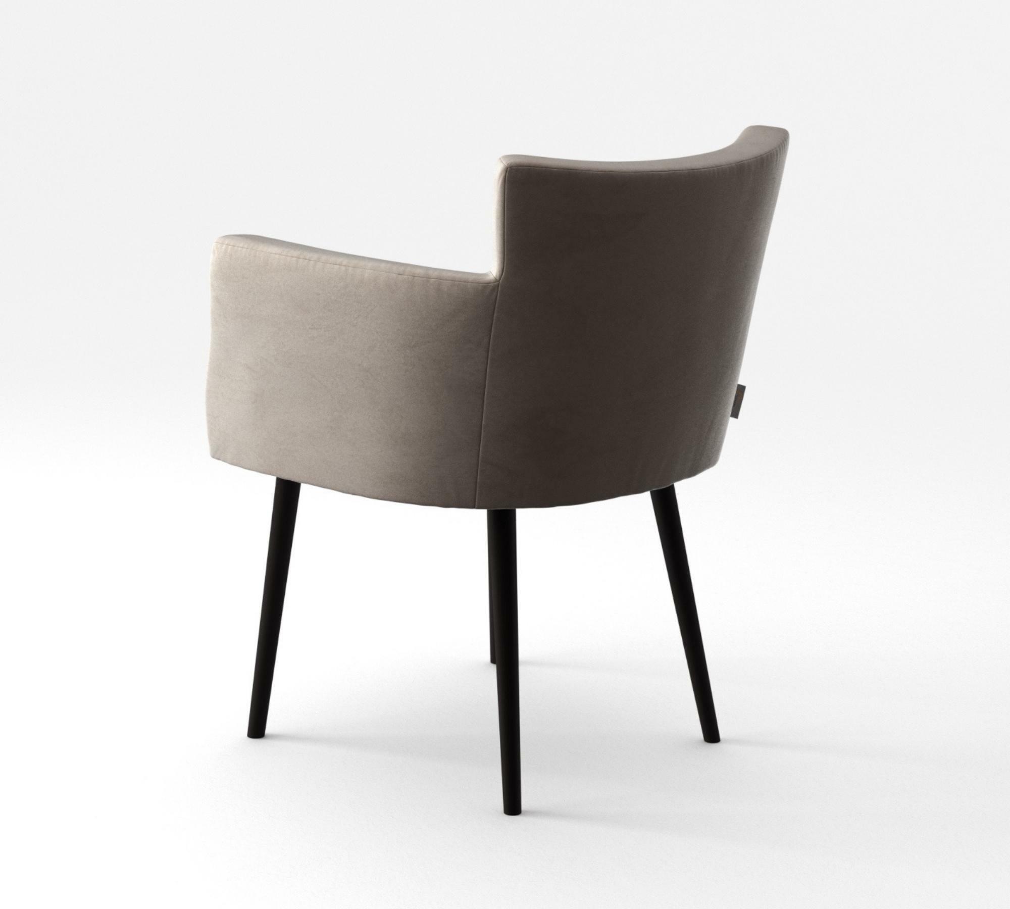 Armlehnstuhl Billie Samt Taupe 2