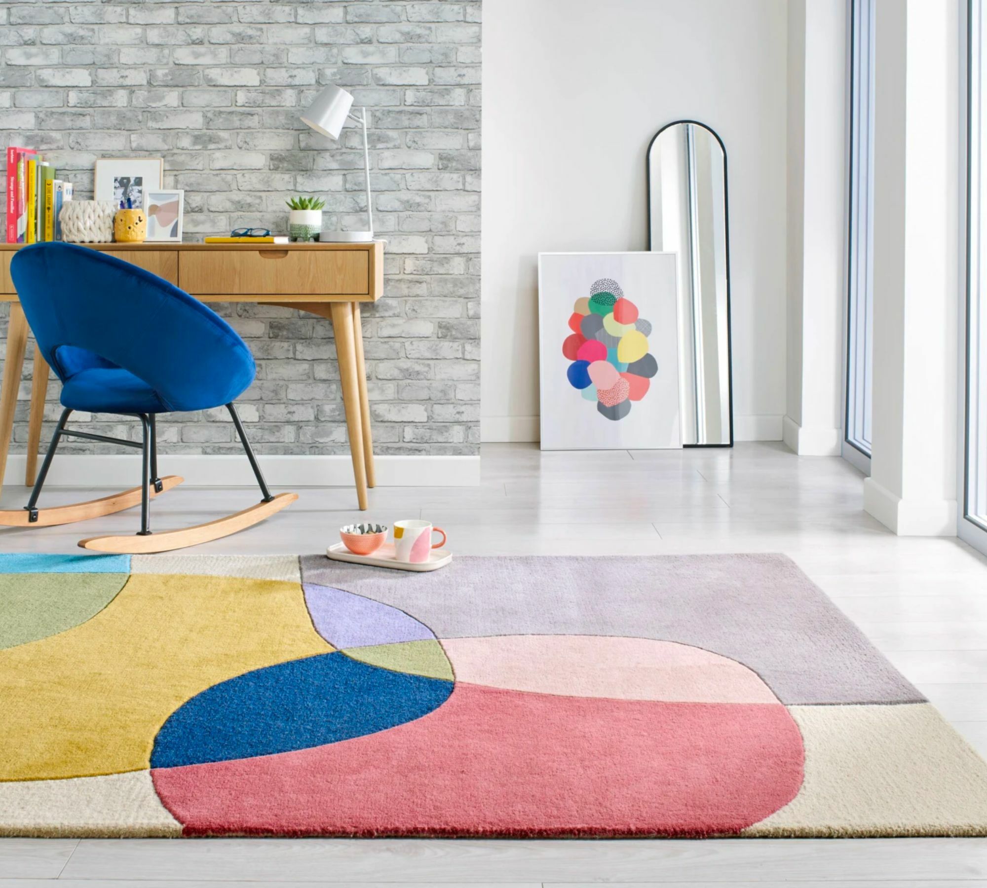 Wollteppich Mehrfarbig 120 cm x 170 cm 2