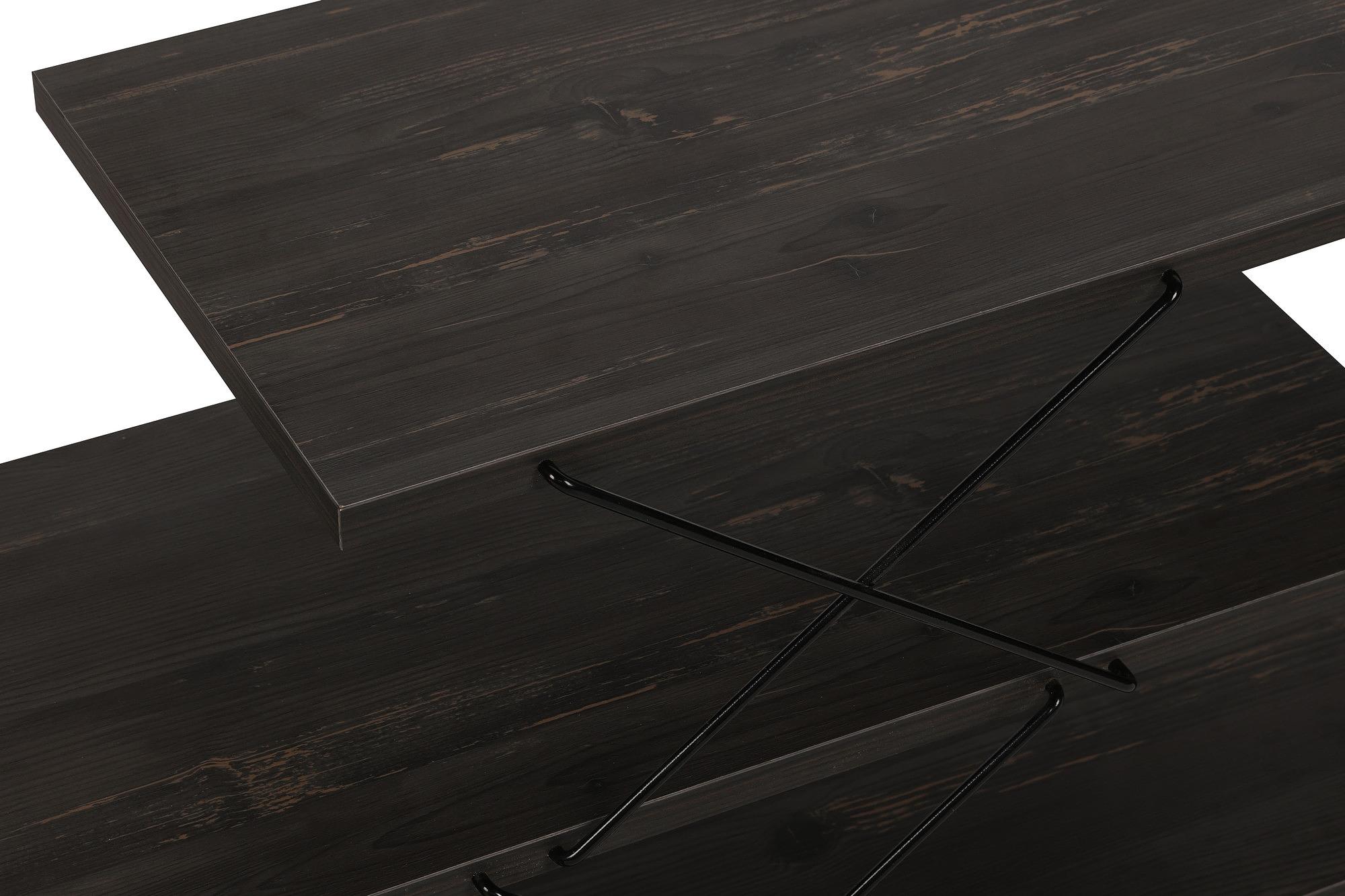 Zigzag Lowboard Holzfurnier Dunkelbraun 9
