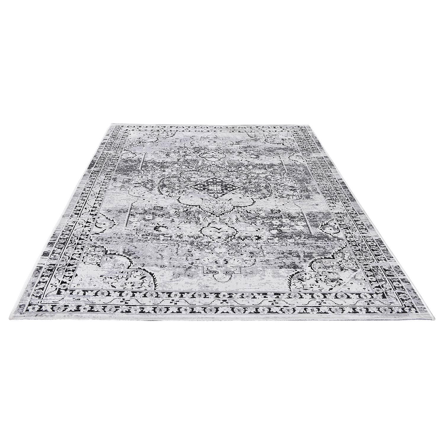 Kurzflorteppich Orelia 105 Silber 75 x 150 cm 2