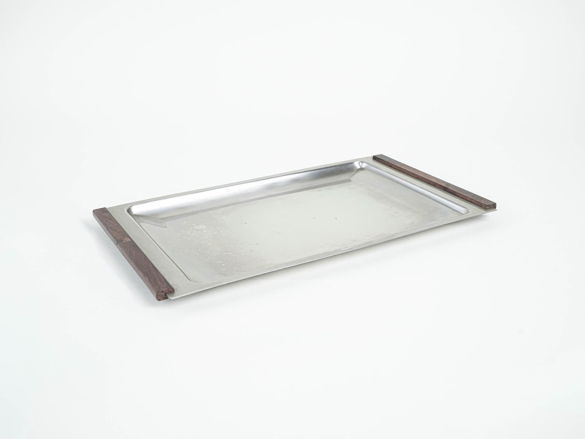 Stainless steel tray 1970s 1