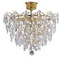 4-Burner Ceiling Light Rosendal IV Crystal Glass Stainless Steel 0