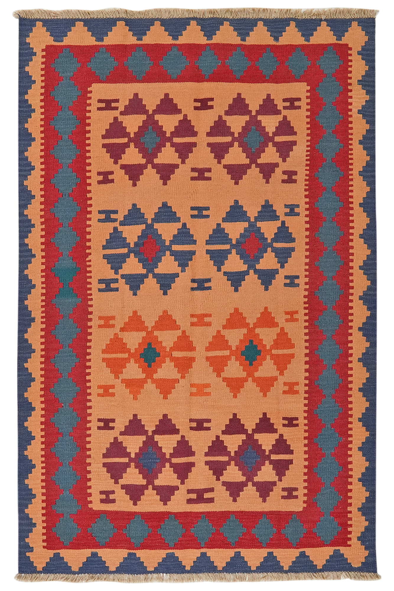 Kilim Gashgai Teppich Mehrfarbig 0