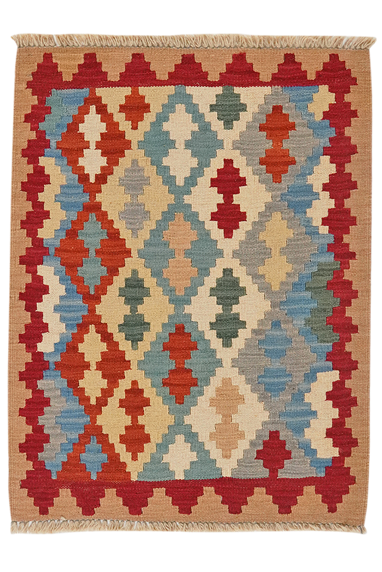 Kilim Gashgai Teppich Wolle Mehrfarbig 0