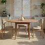 Viona Extendable Table Pine-Look Brown Ø 100cm 2