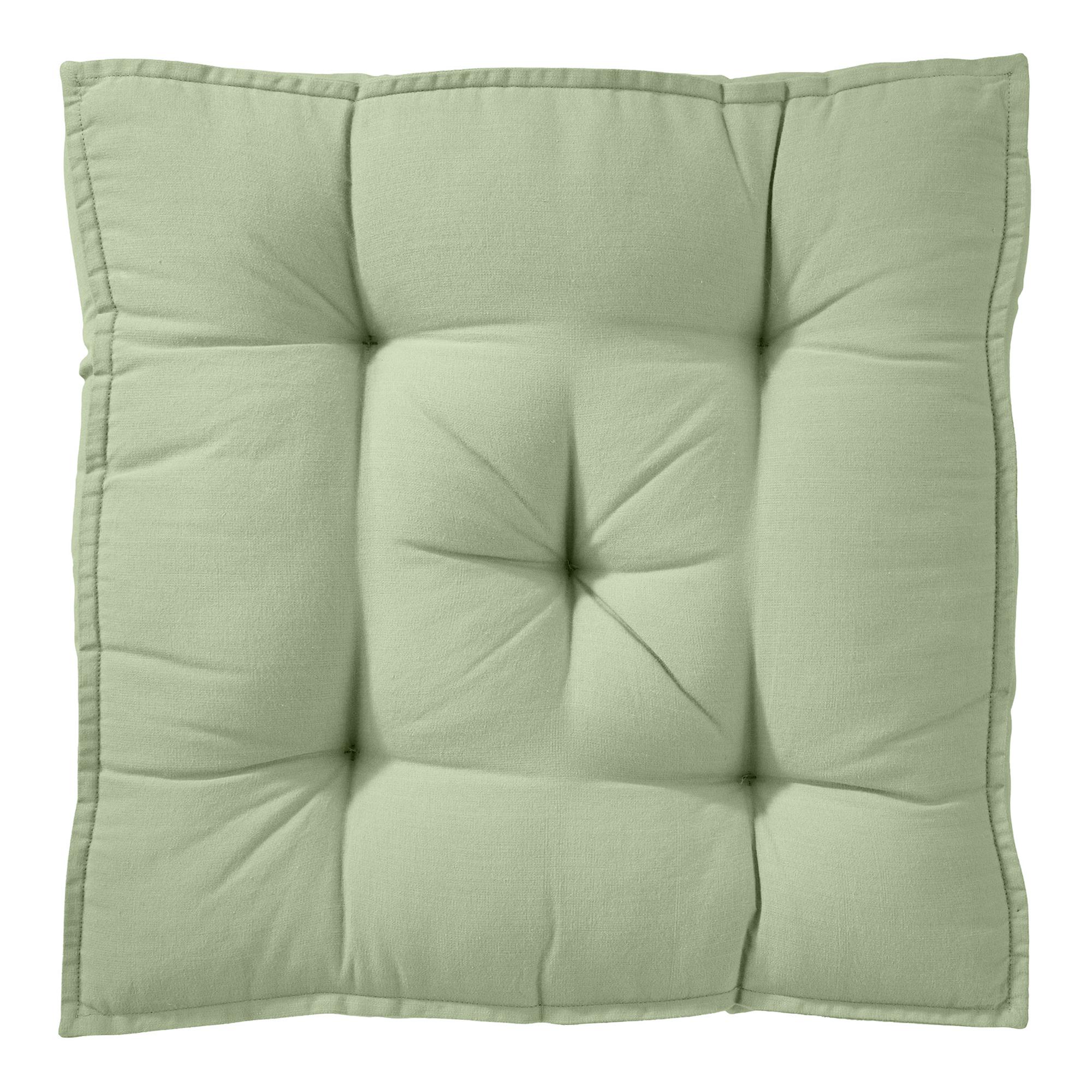 SOLID seat cushion cotton sage 1