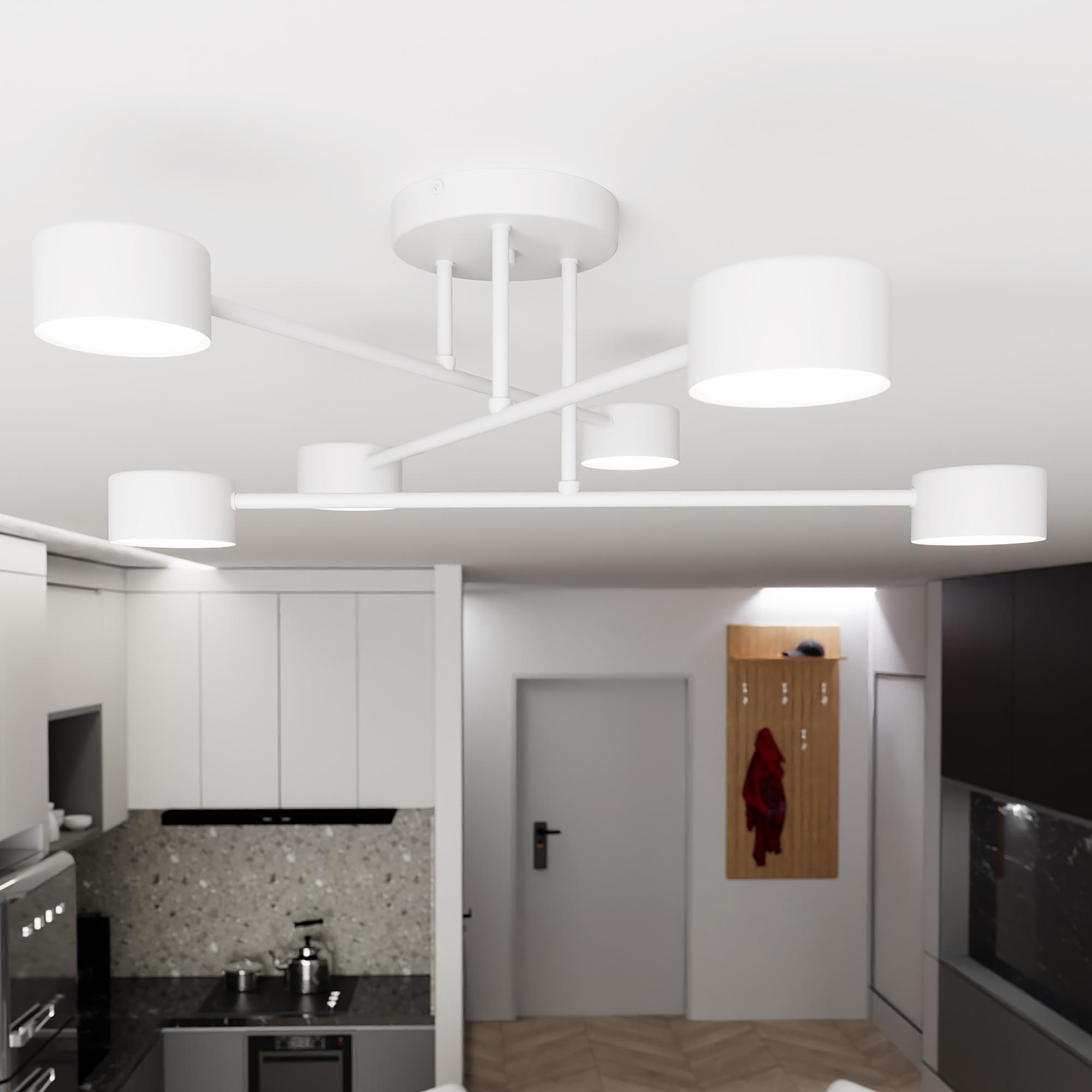 Halo Steel Ceiling Light 6-light White 0