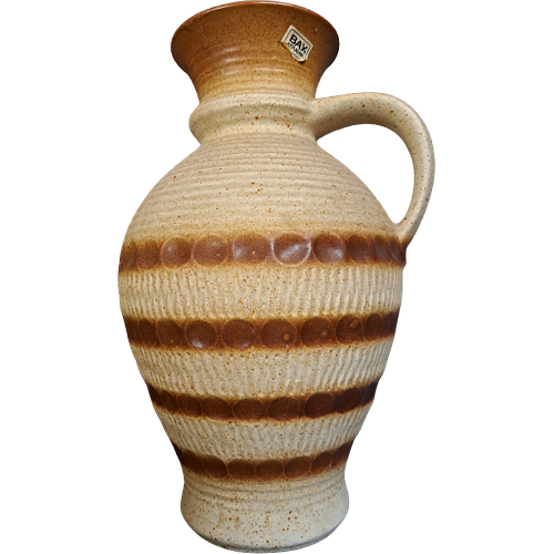 Vintage Keramik Vasen Creme Braun 0
