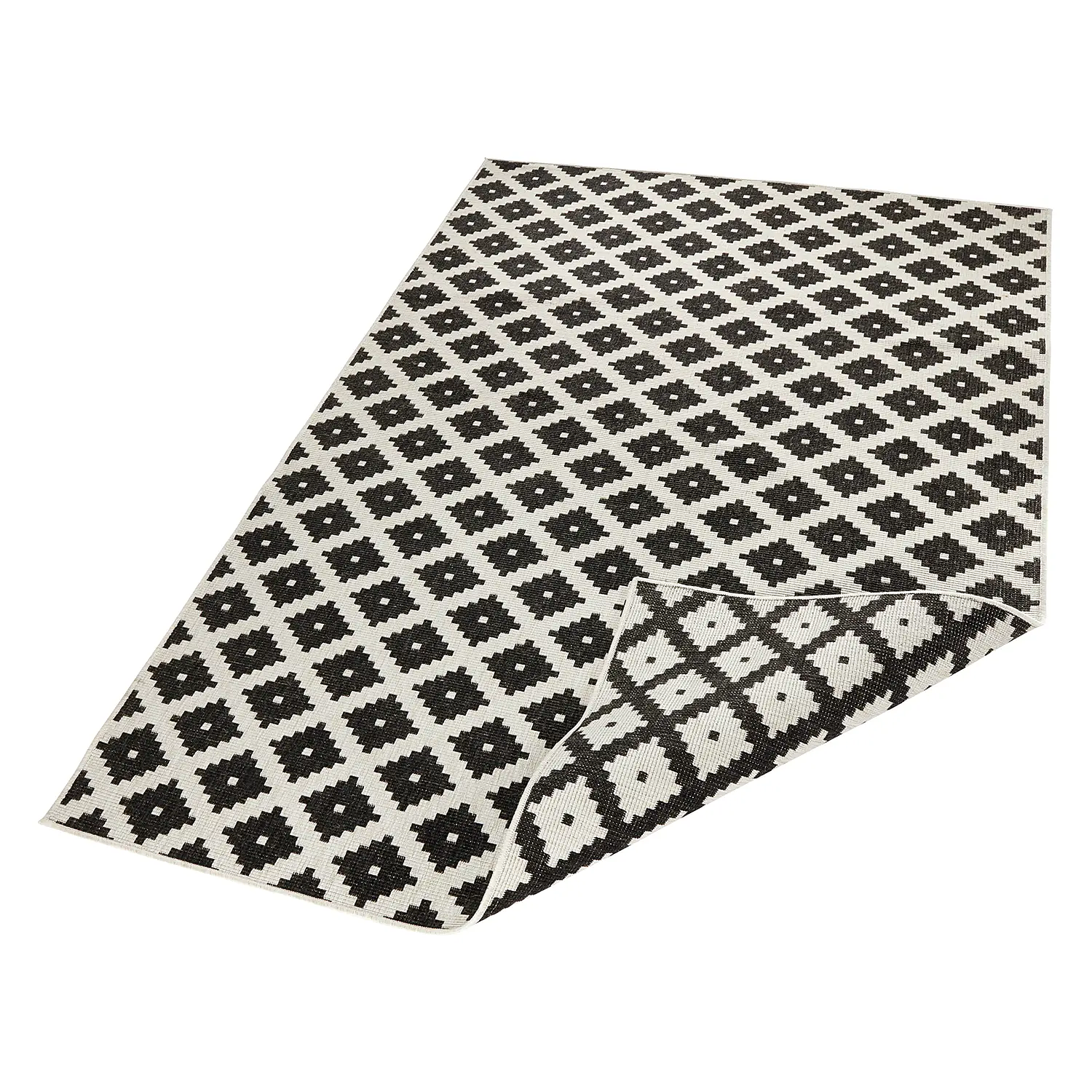 Indoor/outdoor rug Nizza Polypropylene Black 80 x 150 cm 3