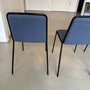 4x Lago Pletra Designer Chair Textile Metal Blue 4