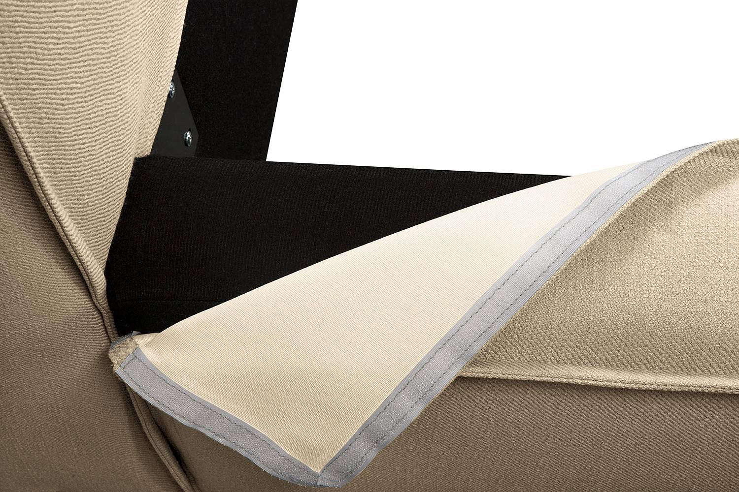 KINX Polsterbett Wechselbezug Flachgewebe Sand 180 x 200cm 1