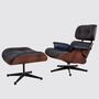 Eames Lounge Chair mit Ottoman Schwarz 0