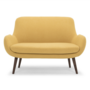 Moby Sofa 2-Sitzer Nussbaumholz Textil Curry 1