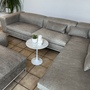 Sofa, Hocker & Pouf Leder Edelstahl Grau 1