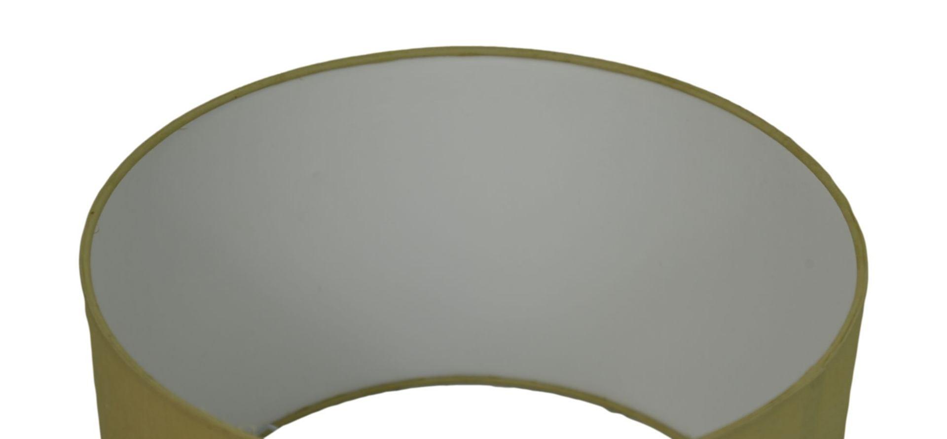 Runder Lampenschirm Baumwolle Beige 2