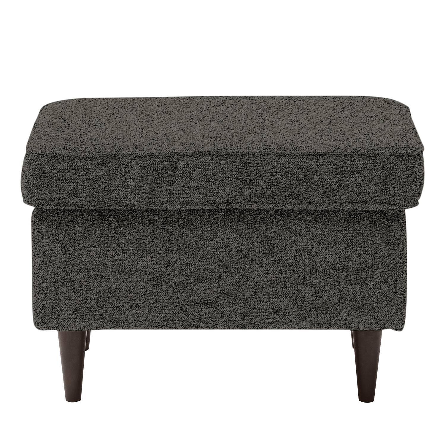 Polsterhocker Marson Teddystoff Anthrazit 1