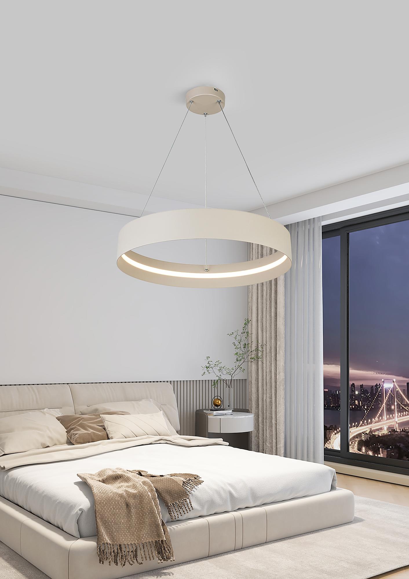 Teresa LED-Pendelleuchte Eisen Beige 2