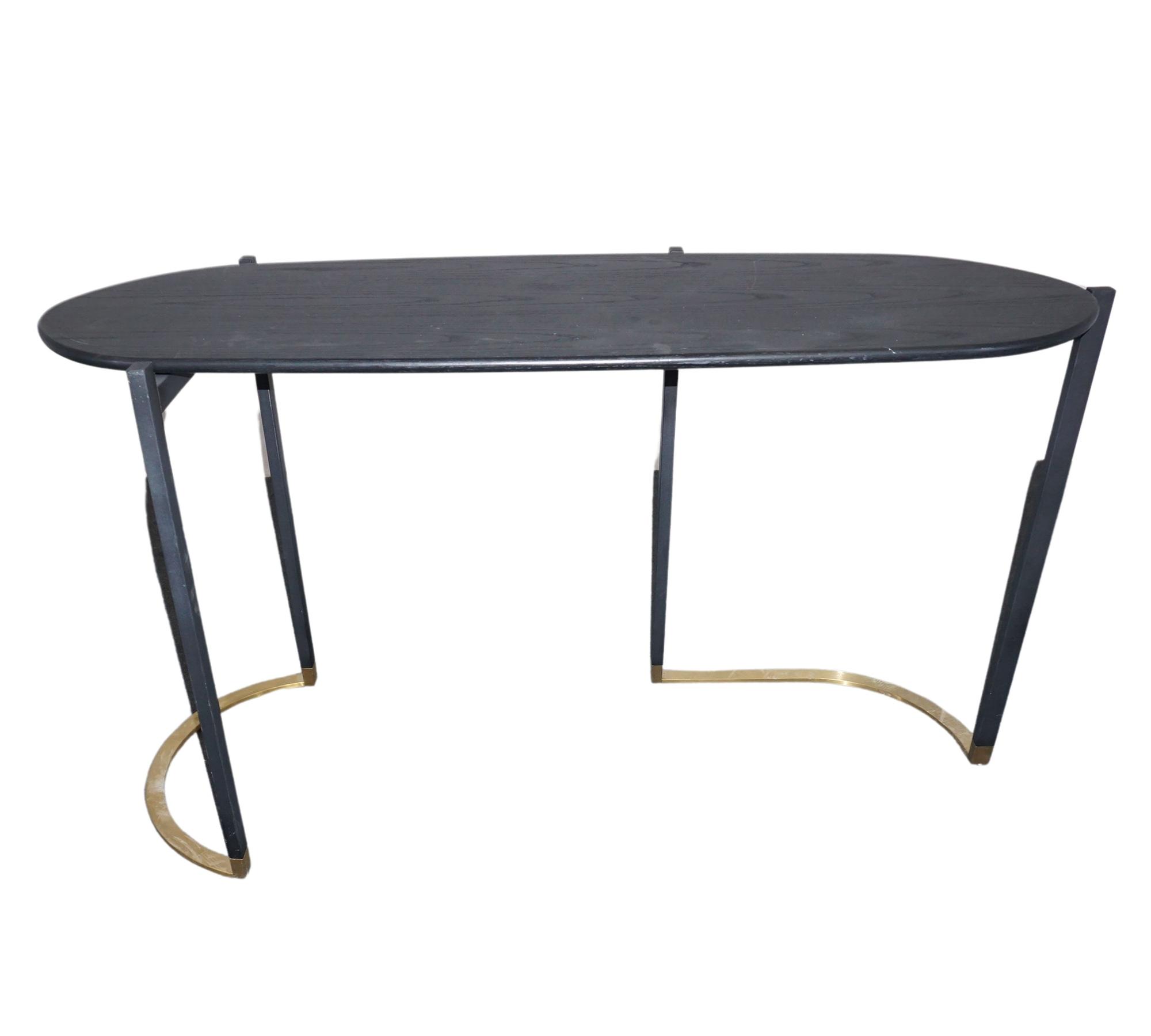 BLINK Console table Steel wood veneer 4