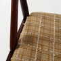 4x Vintage Stuhl Teakholz Textil Beige 1970er Jahre 8