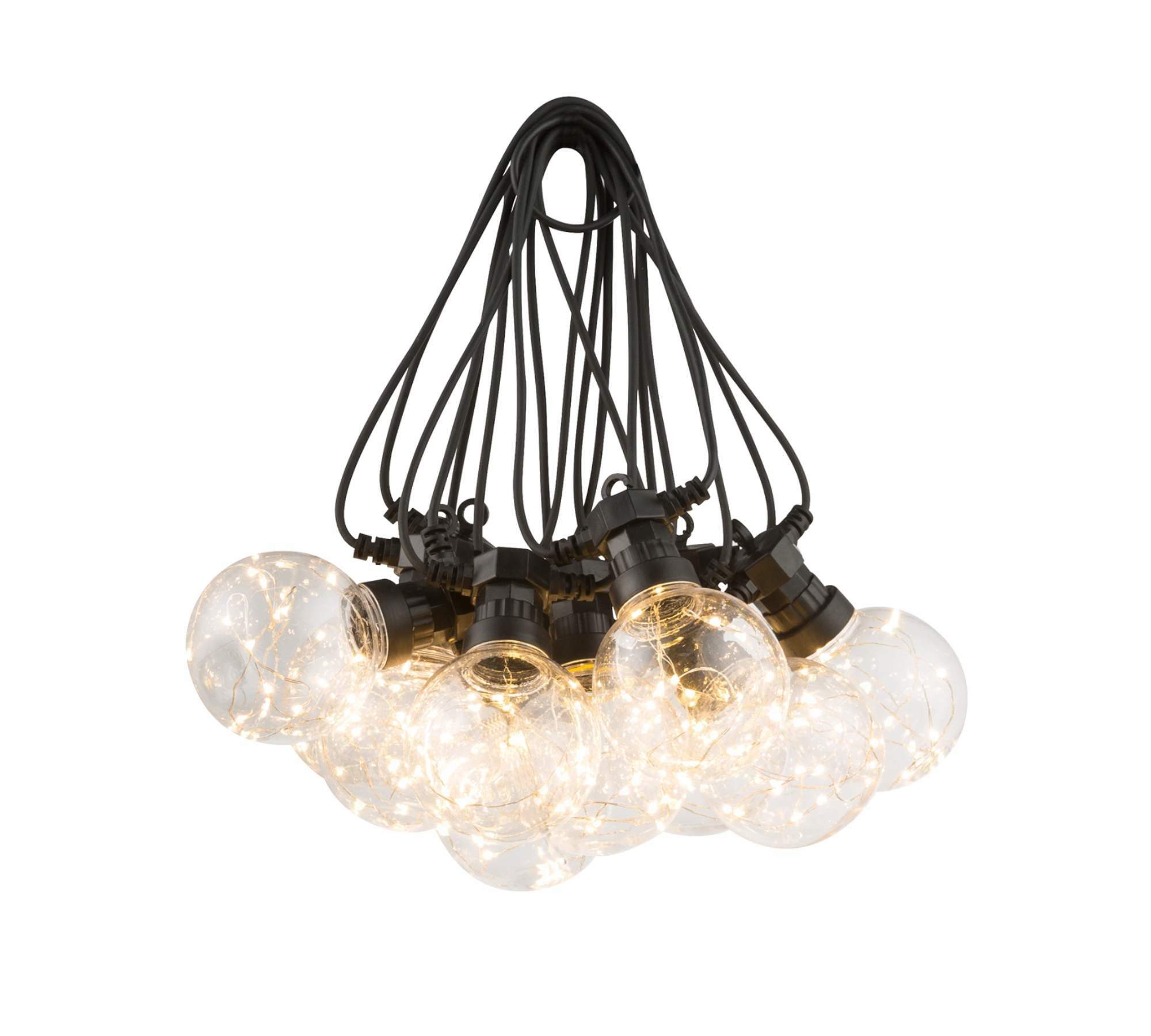 String lights 10-light plastic black 0
