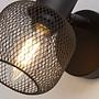 Wandleuchte Mesh Stahl Schwarz 2