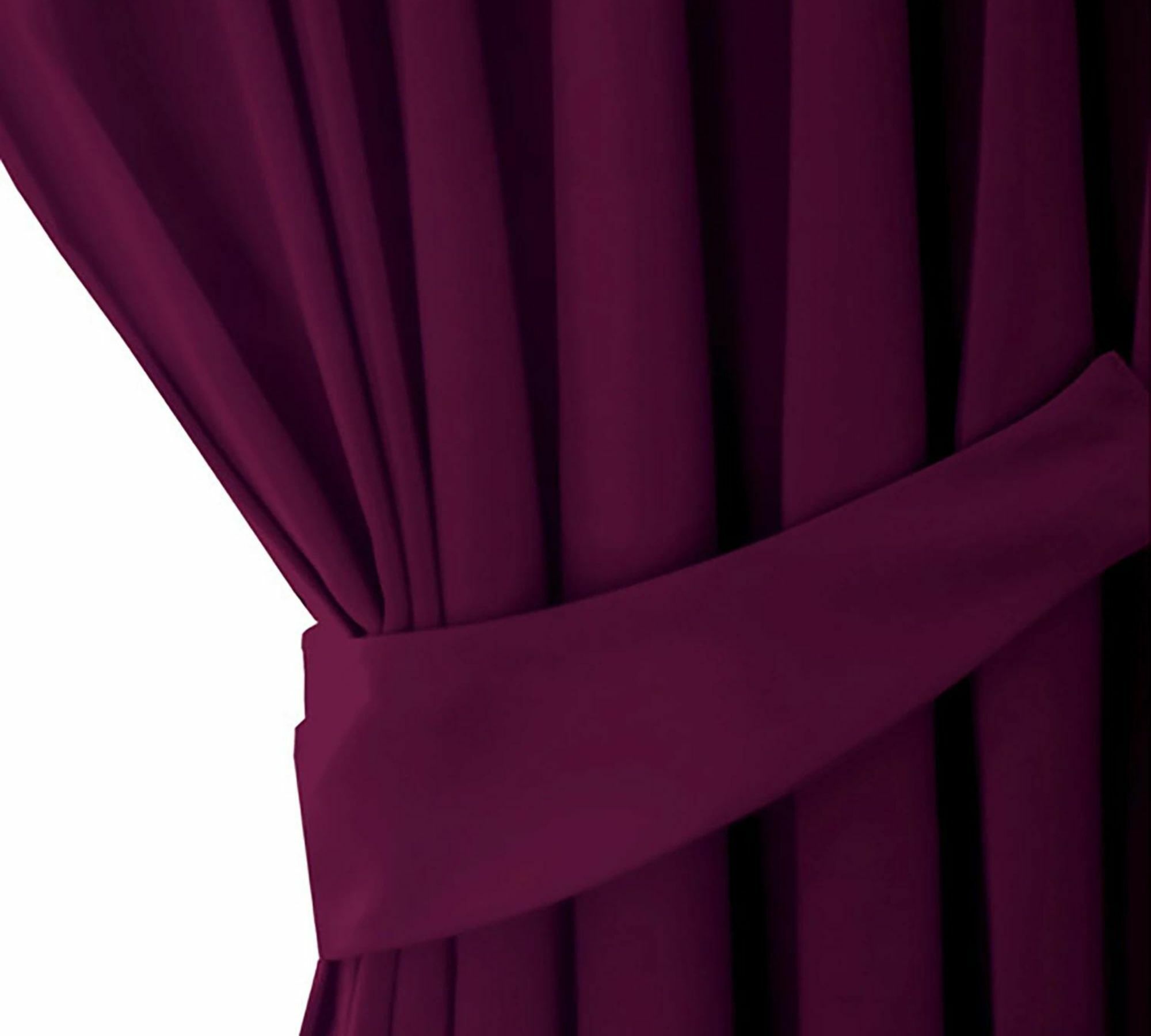 Vorhang mit Kräuselband Textil Violett 1
