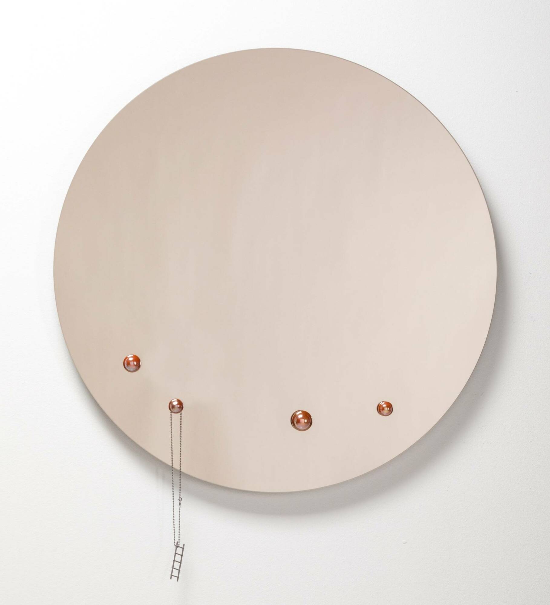 Spiegel mit Haken Rund Bronze 70cm 1