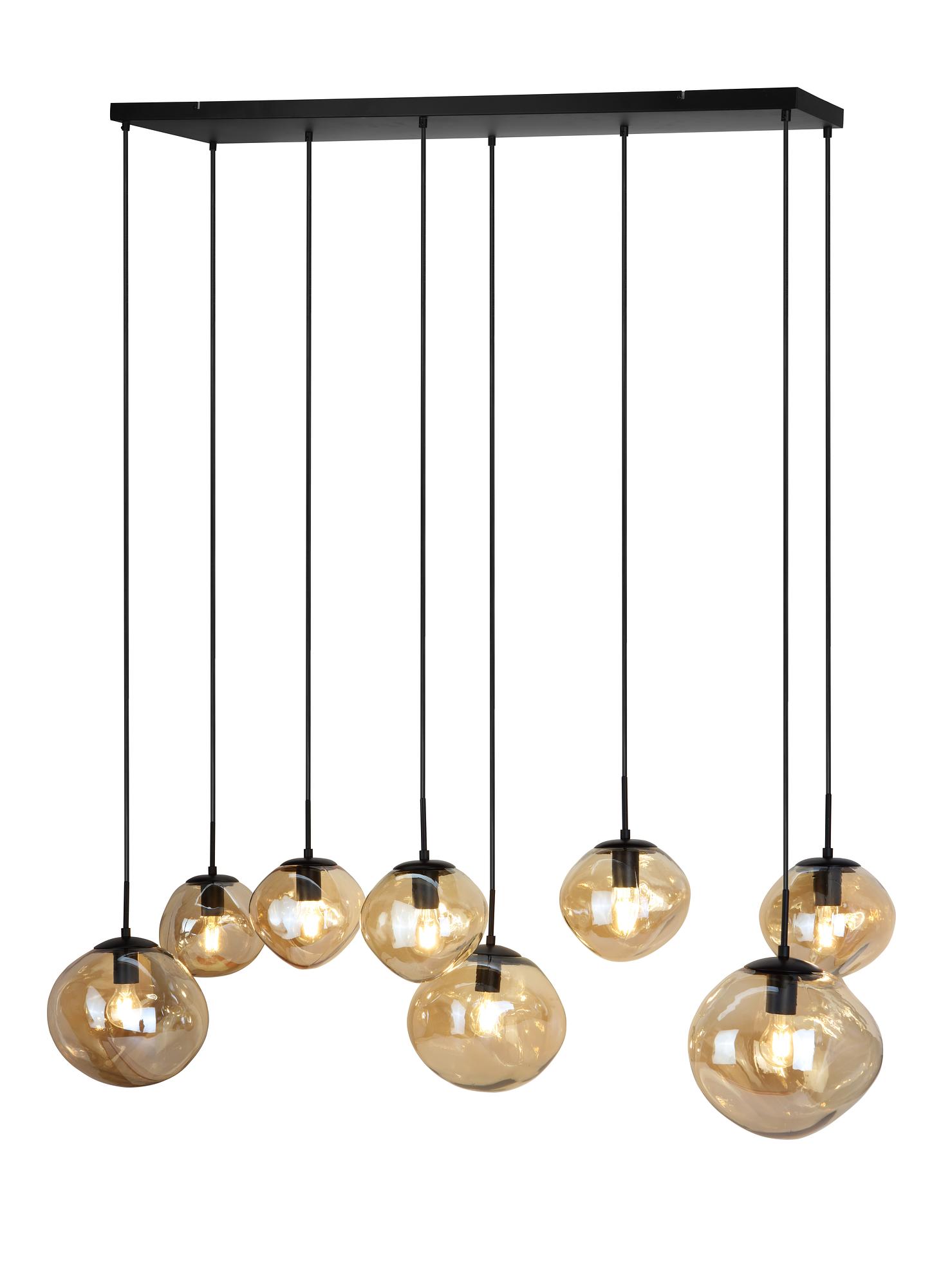 Lampada a sospensione vetro ambra 1