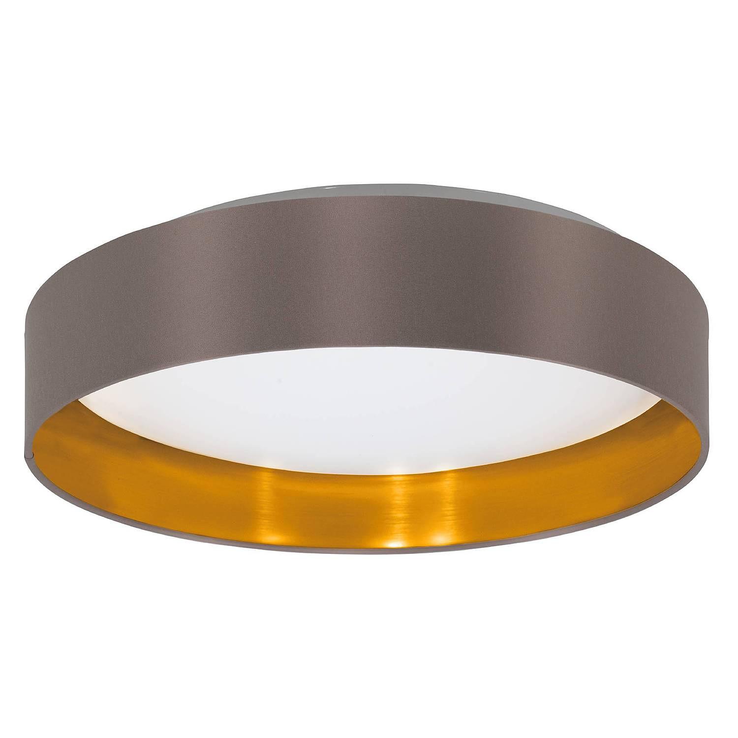 LED-Deckenleuchte Maserlo IV Mischgewebe Stahl 0