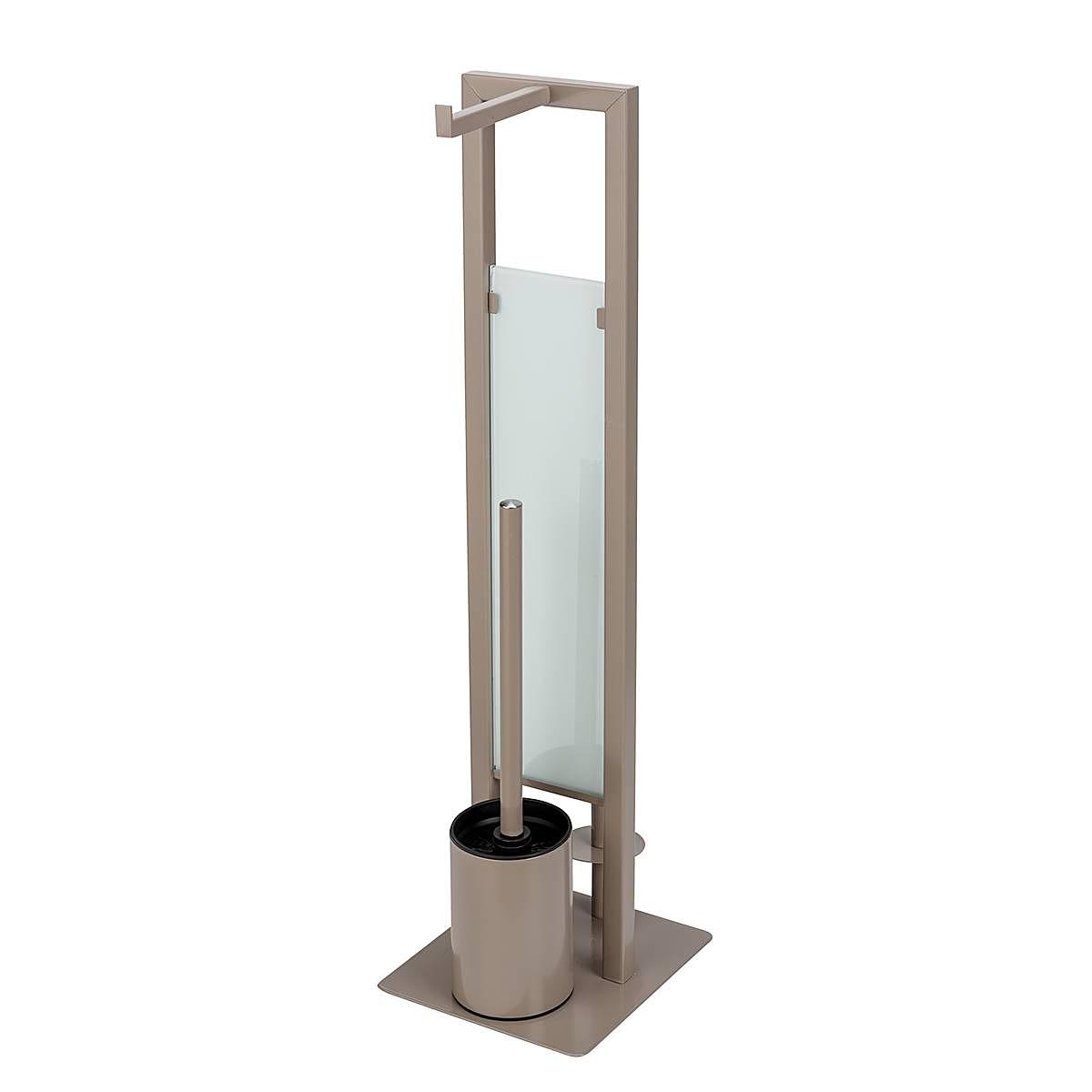 Rivalta toilet brush set steel polypropylene taupe 2