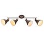 2-burner ceiling light spotlight in aluminum 0